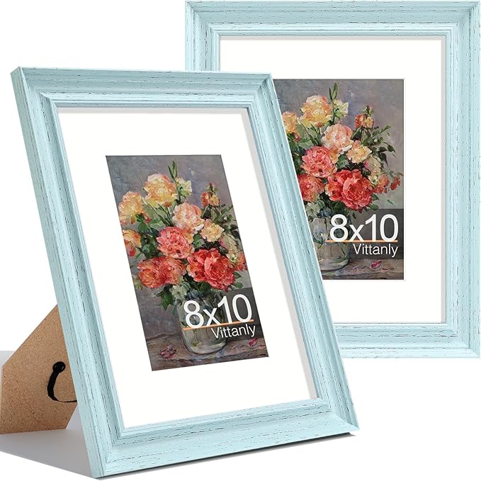 Vittanly 8x10 Picture Frames Set of 2, Ornate Vintage Photo Frame by Vittanly