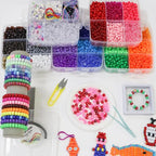 LIS HEGENSA 6300 Pcs DIY Childrens Crafts Beads Friendship Bracelet Kit - Image 5