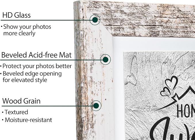 Califortree Rustic White 8x10 Picture Frame - Image 2