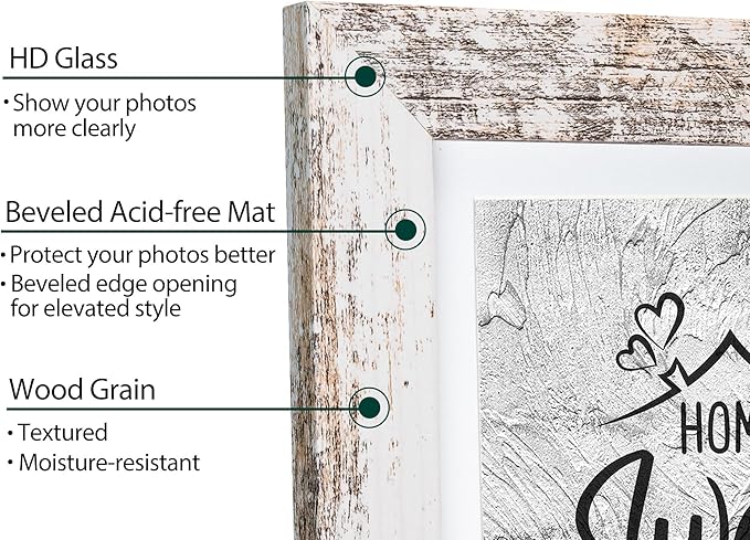 Califortree Rustic White 8x10 Picture Frame - Image 2