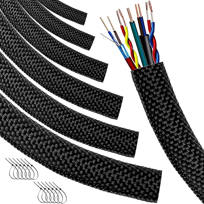Automotive Wire Loom High Temperature Braided Wire Loom, Split-Sleeve Heat by MTJSWXSY