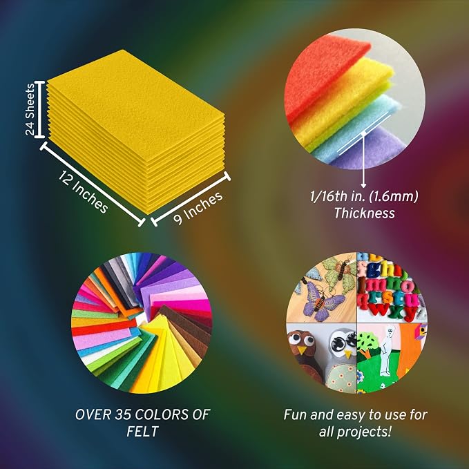 FabricLA Acrylic Felt Sheets for Crafts - Image 3