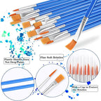 DECYOOL 60 Pcs Paint Brushes, Round Flat Small Brush Bulk - Image 3