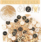 SANNIX 156Pcs/6 Sets A-Z Letter Charms, Initial Alphabet Metal Charms - Image 2