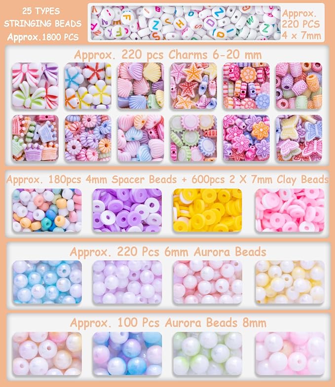 MiuCo Bracelet Making Kit for Girls Ages 5-6-8-12, Jewelry Making Kit - Image 4