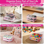 YQBRAO 3-Pack Large Clear Hard Shell Zipper Case, 1.2mm Ultra-Thick Rigid Toy & - Image 3