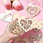 40 Pcs Unfinished Wood Heart Cutouts - Image 3