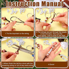 Landical 564 Pcs Football Keychain Making Kit DIY Football Bead Key Chain Craft - Image 2