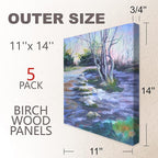 Cupohus Unfinished Birch Wood Boards Canvas - Image 6