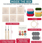 Emri Lane Punch Needle Kit – 6 Floral Design Punch Needle Embroidery Kit w/Monk - Image 4