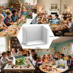 HOUSYLOVE Cardboard Diorama Kit 10 pcs-White Display Box Project Supplies - Image 3