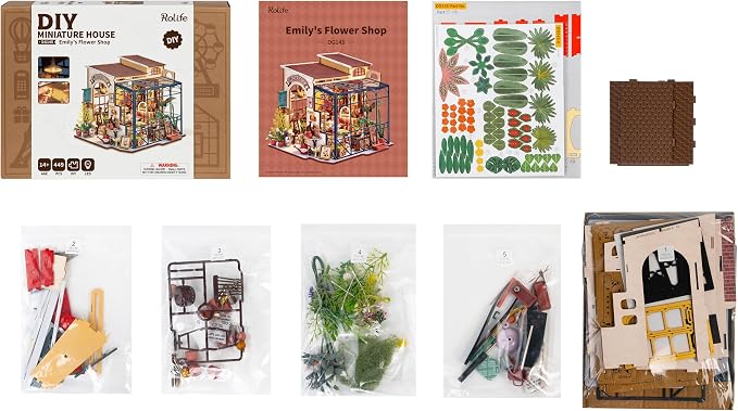 Rolife DIY Miniature House Kit Flower Shop, Tiny House Kit - Image 8