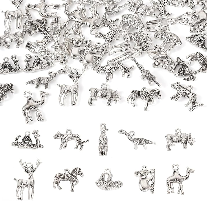 Craftdady Tibetan Style Antique Silver Alloy Pendants Cute Metal Dangle Charms - Image 7