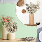 RattanView 36 Pcs Wooden Wildflower Decor Set Wood Flowers Cutout Signs - Image 6