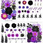 MIKIYA 92Pcs Purple Black Pressed Dried Flowers - Image 5