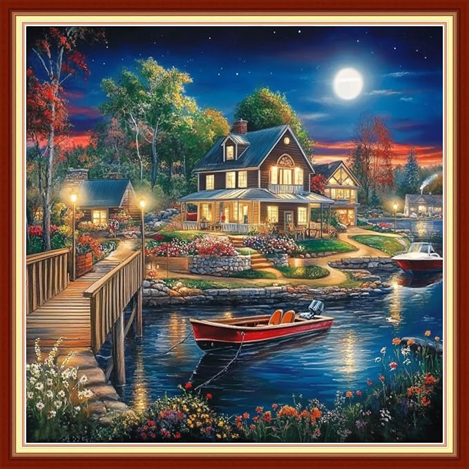 Joyhoor Cross Stitch Kits for Beginners Stamped Cross-Stitch Supplies by JoyhoorCrossStitchKits