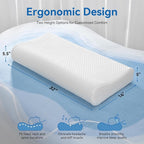 AM AEROMAX 32" King Size Contour Memory Foam Pillow, Cervical Pillow - Image 3