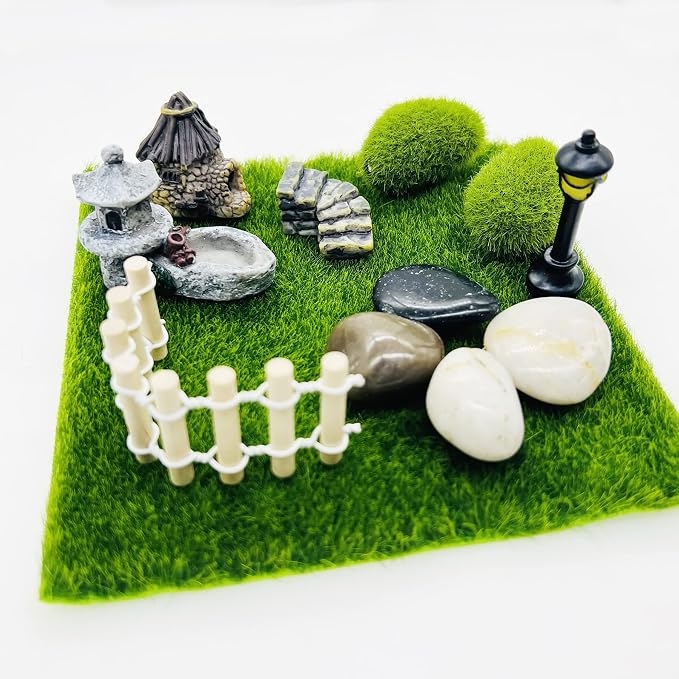 Cayway 26 PCS Outdoor Fairy Garden Miniatures Mini Zen Garden Accessories - Image 4