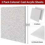 Glitter Acrylic Sheets 12 x 12 inch 1/8" Thick - Image 2