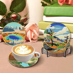 Clendo 8 Pcs National Park Diamond Art Coasters Kit - Image 7
