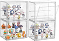 Clear Acrylic Display Case, 4 Pack 3 Tier Adjustable Display Box Stand by SANKEUHomeStorage