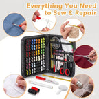 119-Piece Travel Sewing Kit for Adults & Kids, Small Needle & Thread Kit | Mini - Image 5