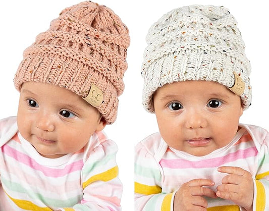 Funky Junque Baby Winter Hat – Cute Newborn Hats, Cozy Warm Infant Beanie, Soft Knit Stocking Stuffer for Babies 0–12 Months