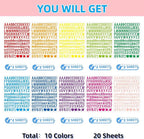 3040Pcs 20 Sheets Small Letter Number Stickers, 0.5inch Self-Adhesive Vinyl - Image 6