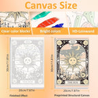 Mandun 3 Pack Paint by Numbers for Adult, Tarot Paint by Numbers Kit for Adults - Image 2