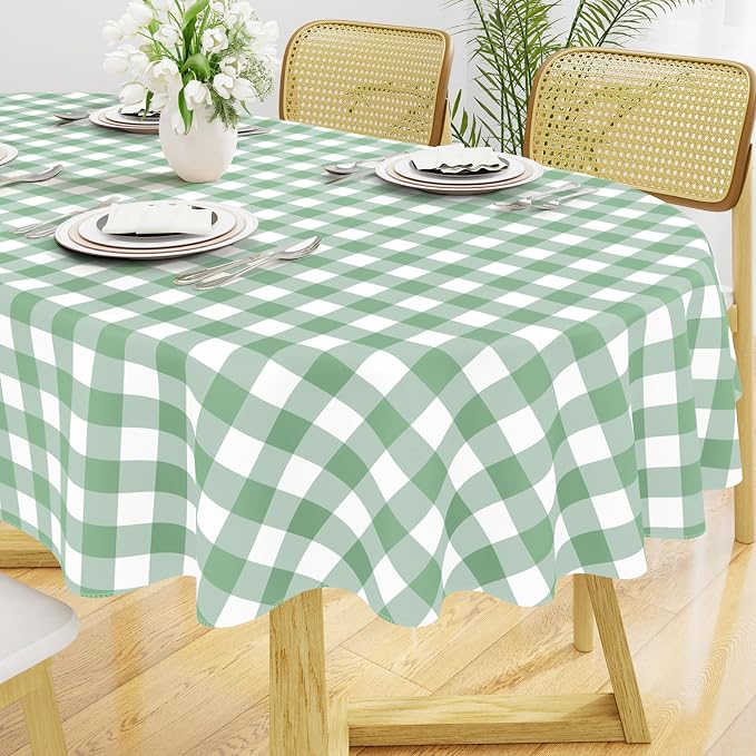 Smiry Oval Table Cloth, Waterproof Vinyl Tablecloths by Smiry
