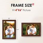 FIXSMITH 4x6 Picture Frame Set of 2, Photo Frame 4x6 - Image 2