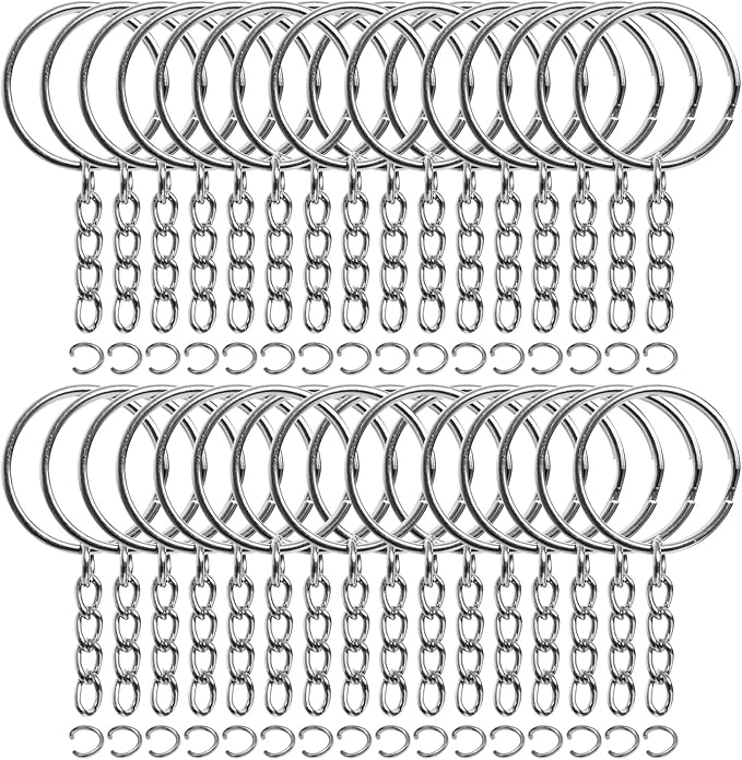 50PCS Bulk Keychains Set, Split Keychains Rings by REEMTOO