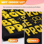 VinylRus Yellow Puff Vinyl Heat Transfer -12” x 6ft Puffy 3D Iron on Vinyl - Image 4