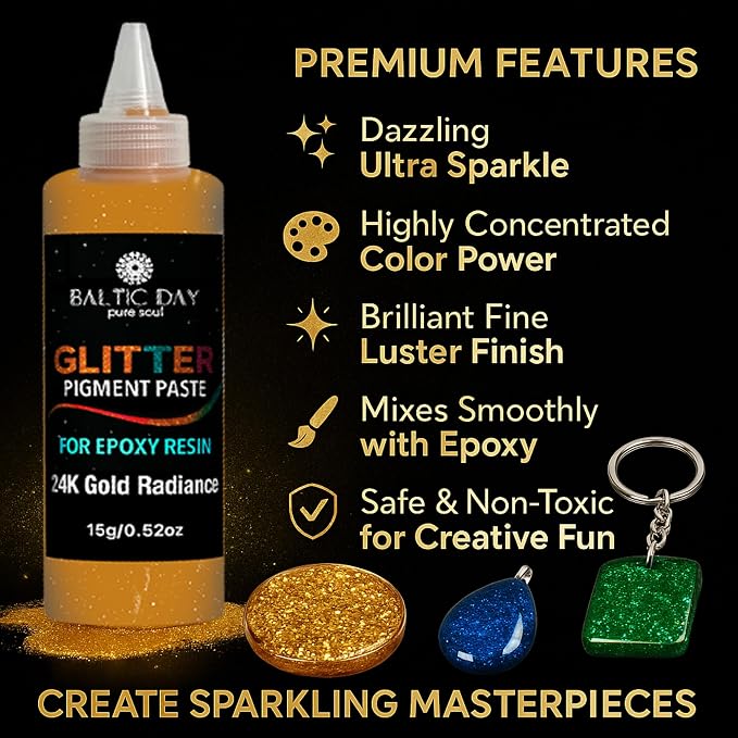BALTIC DAY Navy Blue Shimmer Epoxy Pigment Paste XL – Ultra-Concentrated Deep - Image 4