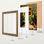 eletecpro 9x12 Vintage Picture Frame, Glass Cover, Bronze Gold, Horizontal or - Image 2