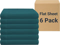 ZPECC Queen Flat Sheet Only 6 Pack, Durable Teal Top Bed Sheets Hypoallergenic by ZPECC-ABrandThatHasBeenFocusedOnBabyProductsFor18Years