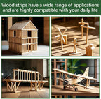 24 Pcs Balsa Wood Sticks 1/2 x 1/2 x 12 Inch balsa Wood Strips Hardwood Square - Image 6
