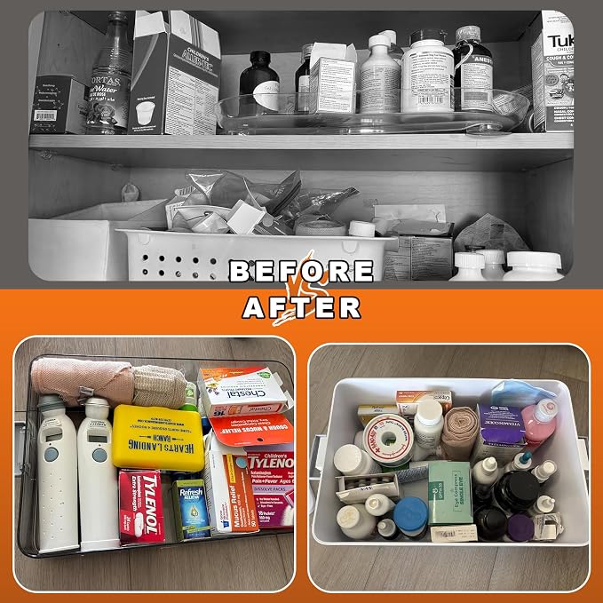 funest 3-Tier Medicine Craft, Organizer Storage, Portable Latch Bin - Image 4