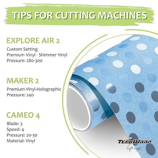 TECKWRAP Spot Glitter Vinyl Adhesive Craft Vinyl - Image 3
