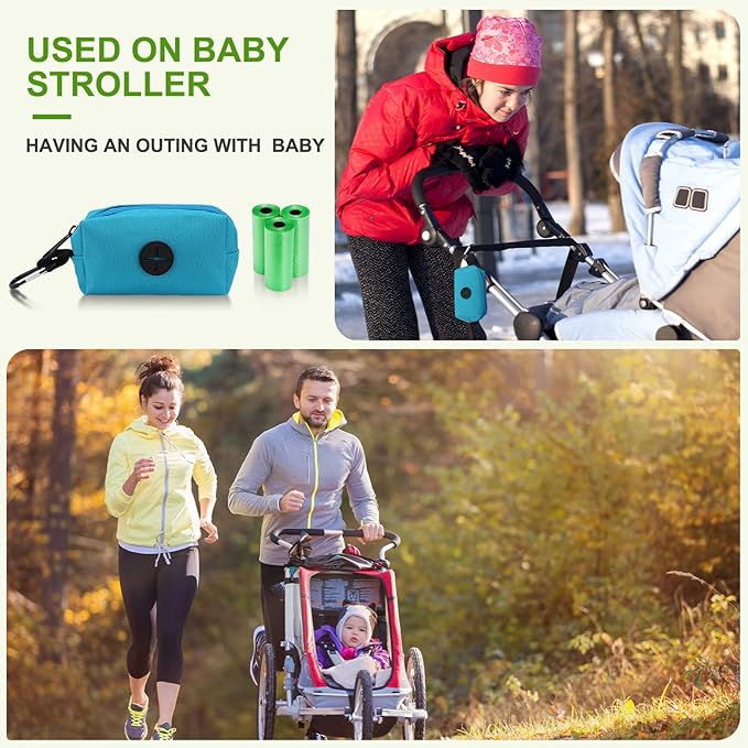Dingion 3 Pack Diaper Bag Dispenser Set Diaper Trash Dispenser with 135 Counts Baby Disposal Trash Bags with Hook for Newborn Gift