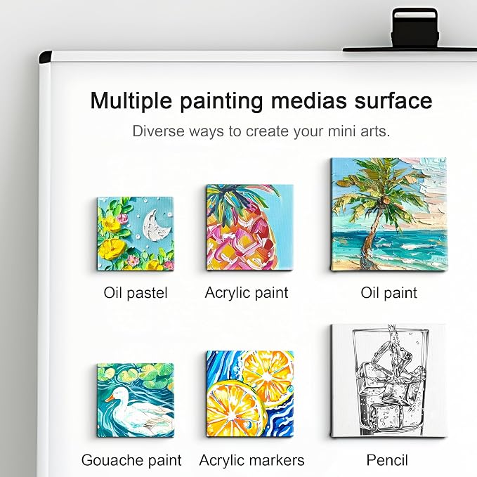 AUREUO Mini Magnetic Stretched Canvas 2.5x2.5 Inch / 24 Pack - Image 5