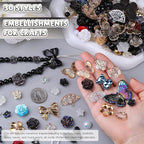 350 Pieces 3D Resin ABS Colorful Rose Flower Bows Butterfly Charms - Image 4