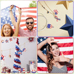 SANNIX 110Pcs Independence Day Charms, Patriotic Charms 4th of July Red White - Image 7