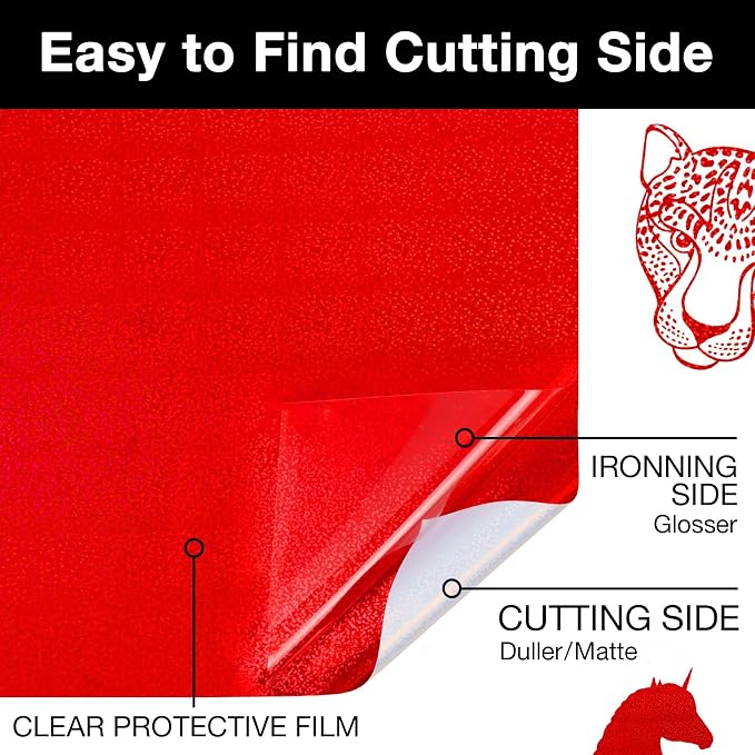 TORC Red Holographic HTV Heat Transfer Vinyl Roll 12 in x 5 ft Christmas - Image 3