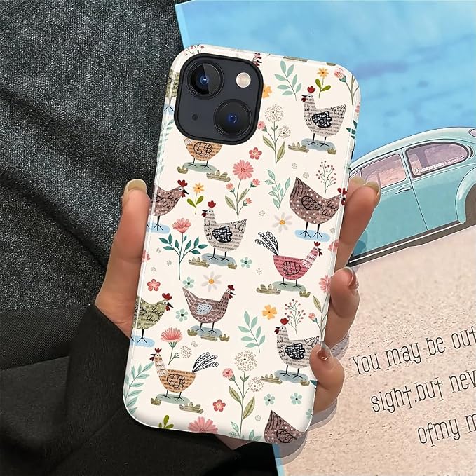 ZHEGAILIAN Case for iPhone 13 14, Chicken Farmhouse Animal Rooster Durable - Image 5