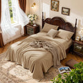 LBRO2M 100% Cotton Sheets Set Deep Pocket 19", 1000 Thread Count Full Size 4 by LBRO2MBedding