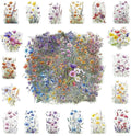 160 Pcs Wildflower Stickers, Waterproof Botanical Stickers by Obujopal