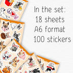 100Pcs French Bulldog Stickers for Water Bottle, Laptop - Image 2