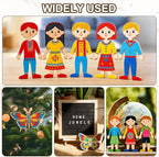 MECCANIXITY 50 Pcs Unfinished Wooden Person Cutouts 1.89 Inch People Figure - Image 6