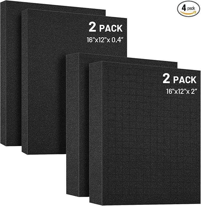 Dual-Thickness Case Foam Insert Kit 4PCS by Unknown